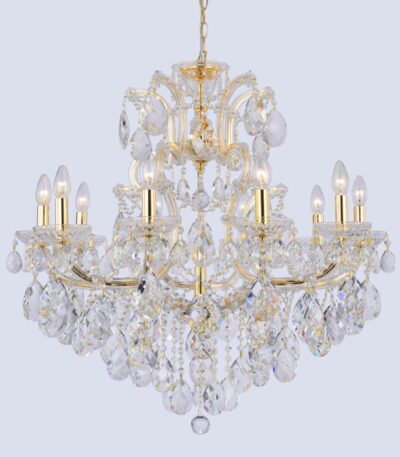 Подвесная люстра Crystal Lux Isabel SP11 Gold/Transparent