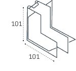 Соединитель вертикальный угловой Italline Kreator IT09-9033 black