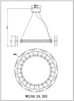 Подвесная люстра Wertmark Nicola WE159.24.303