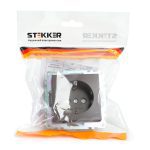 Розетка 1-местная с защитной шторкой Stekker Катрин GLS16-7110-04 49028