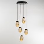 Подвесной светильник Delight Collection MD25090022-5A matt black/champagne