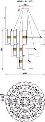 Подвесная люстра Wertmark Franka WE162.54.303