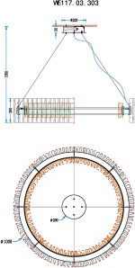 Подвесная люстра Wertmark Patricia WE117.03.303
