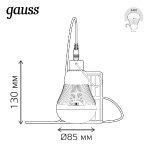 Лампа светодиодная Gauss с солнечной панелью 3W 4000K матовая 902102203