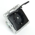 Розетка 1-местная с/з с защитной шторкой Stekker Эрна PST16-9112-03 49156
