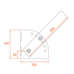Кронштейн универсальный для консольного светильника Wolta К1Н-0-025-БМ