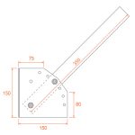 Кронштейн универсальный для консольного светильника Wolta К1Н-0-035-СМ