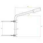 Кронштейн приставной для консольного светильника Wolta К1П-035-05-2-012х06-Б