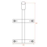 Кронштейн приставной для консольного светильника Wolta К1П-035-05-2-012х06-Б