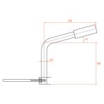 Кронштейн приставной для консольного светильника Wolta К1П-03-035-1-012х06-Б