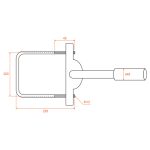 Кронштейн приставной для консольного светильника Wolta К1П-03-035-1-012х06-С