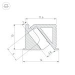 Алюминиевый профиль Arlight SL-BEVEL-H10-F14-2000 ANOD OLIVE GREY 038200