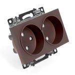 Розетка 2-местная с защитной шторкой Stekker Катрин GLS10-7113-04 49026