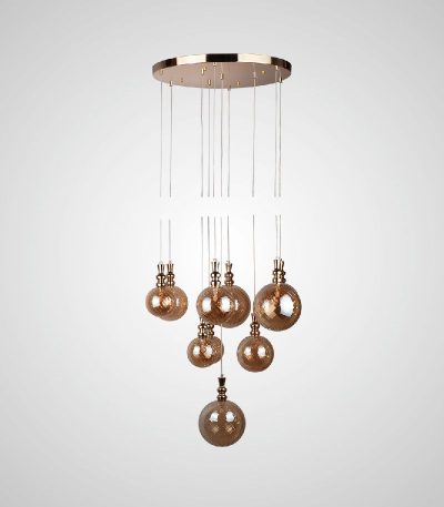 Каскадная люстра AM Group AM354-10 AMBER