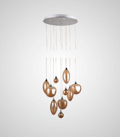 Каскадная люстра AM Group AM358-10 AMBER