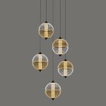 Каскадная люстра Delight Collection MD24022079-5A black/amber