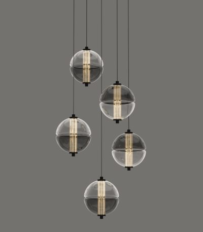 Каскадная люстра Delight Collection MD24022079-5A black/smoky