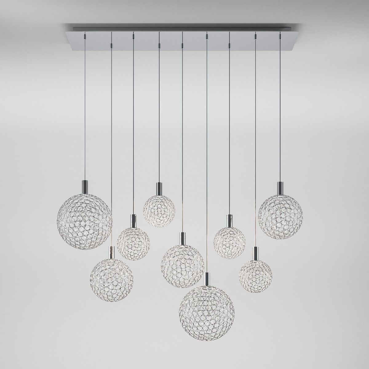 Каскадная люстра Eurosvet Gemini 90353/9 хром a069039 Каскадная люстра Eurosvet Gemini 90353/9 хром a069039