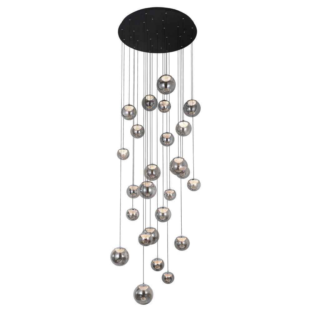 Каскадная люстра Modelux ML.2338.25 BK-CR Каскадная люстра Modelux ML.2338.25 BK-CR