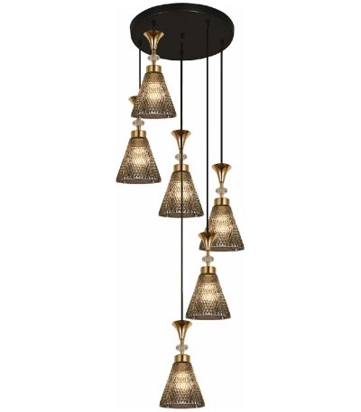 Каскадная люстра Reluce 02005-0.9-06 SMOKE