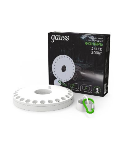 Кемпинговый светодиодный фонарь Gauss от батареек 135х20 300 лм GF003