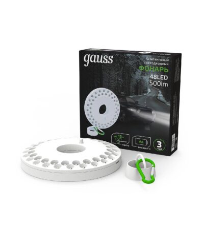 Кемпинговый светодиодный фонарь Gauss от батареек 135х20 500 лм GF004