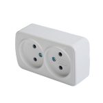 Розетка накладная 2-местная Stekker Basic PST10-502-20 50075