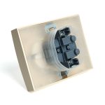 Розетка 2-местная с/з с крышкой Stekker Эрна PST16-9015-02 49137