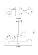 Люстра на штанге MyFar Solve MR1320-4P