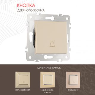 Кнопка дверного звонка Arte Milano 203.36-1.shampan