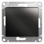 Кнопка нажимная сх.1, 10AX Systeme Electric Glossa Антрацит GSL000715