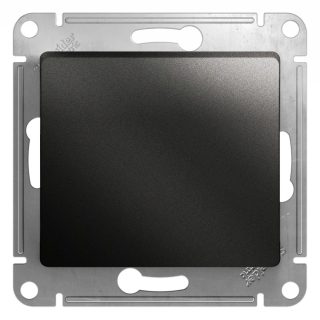 Кнопка нажимная сх.1, 10AX Systeme Electric Glossa Антрацит GSL000715