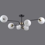 Люстра на штанге Illumico IL0249-6CSQ-79 BK AB