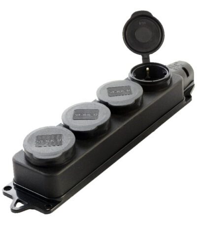 Колодка Feron Stekker 4гн с/з с крышкой RST162444 39019