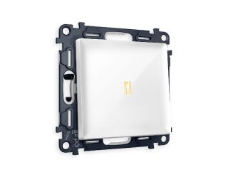 Комплект механизма 1-кл проходного выключателя с подсветкой Ambrella Volt Alfa MA102030