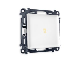 Комплект механизма 1-кл проходного выключателя с подсветкой Ambrella Volt Alfa MA122030