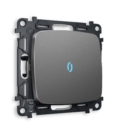 Комплект механизма 1-кл проходного выключателя с подсветкой Ambrella Volt Omega MO652040