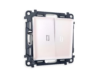 Комплект механизма 2-кл проходного выключателя с подсветкой Ambrella Volt Alfa MA204035