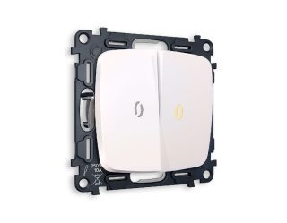 Комплект механизма 2-кл проходного выключателя с подсветкой Ambrella Volt Omega MO204030