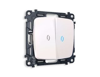 Комплект механизма 2-кл проходного выключателя с подсветкой Ambrella Volt Omega MO204040