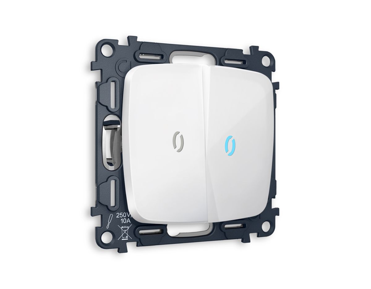 Комплект механизма 2-кл проходного выключателя с подсветкой Ambrella Volt Omega (OP1040, VM120, G29B) MO104040 Комплект механизма 2-кл проходного выключателя с подсветкой Ambrella Volt Omega (OP1040, VM120, G29B) MO104040