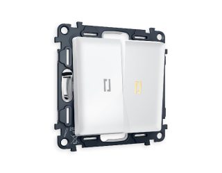 Комплект механизма 2-кл выключателя с подсветкой Ambrella Volt Alfa MA124010