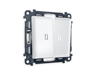 Комплект механизма 2-кл выключателя с подсветкой Ambrella Volt Alfa MA124015