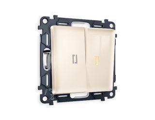 Комплект механизма 2-кл выключателя с подсветкой Ambrella Volt Alfa MA304010