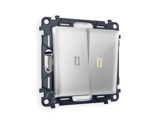 Комплект механизма 2-кл выключателя с подсветкой Ambrella Volt Alfa MA404010