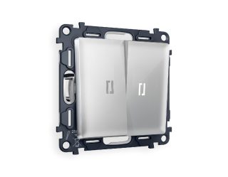 Комплект механизма 2-кл выключателя с подсветкой Ambrella Volt Alfa MA404015