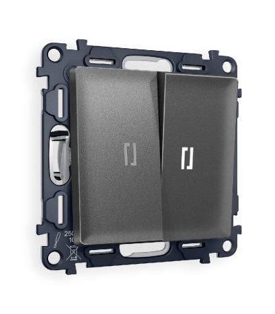 Комплект механизма 2-кл выключателя с подсветкой Ambrella Volt Alfa MA654015