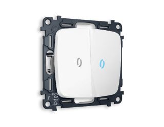 Комплект механизма 2-кл выключателя с подсветкой Ambrella Volt Omega MO124020