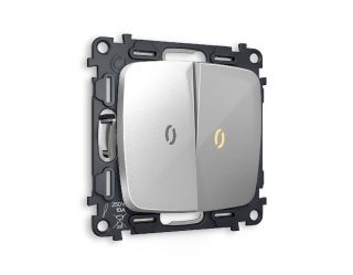 Комплект механизма 2-кл выключателя с подсветкой Ambrella Volt Omega MO404010