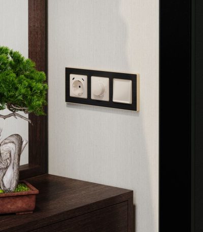 Комплект механизма электрической розетки 2USB С+C 20W с/з на винтовых зажимах 16A-250V Alfa Бежевый глянец Quant Ambrella Volt MA310510 (AP3105, VM165)